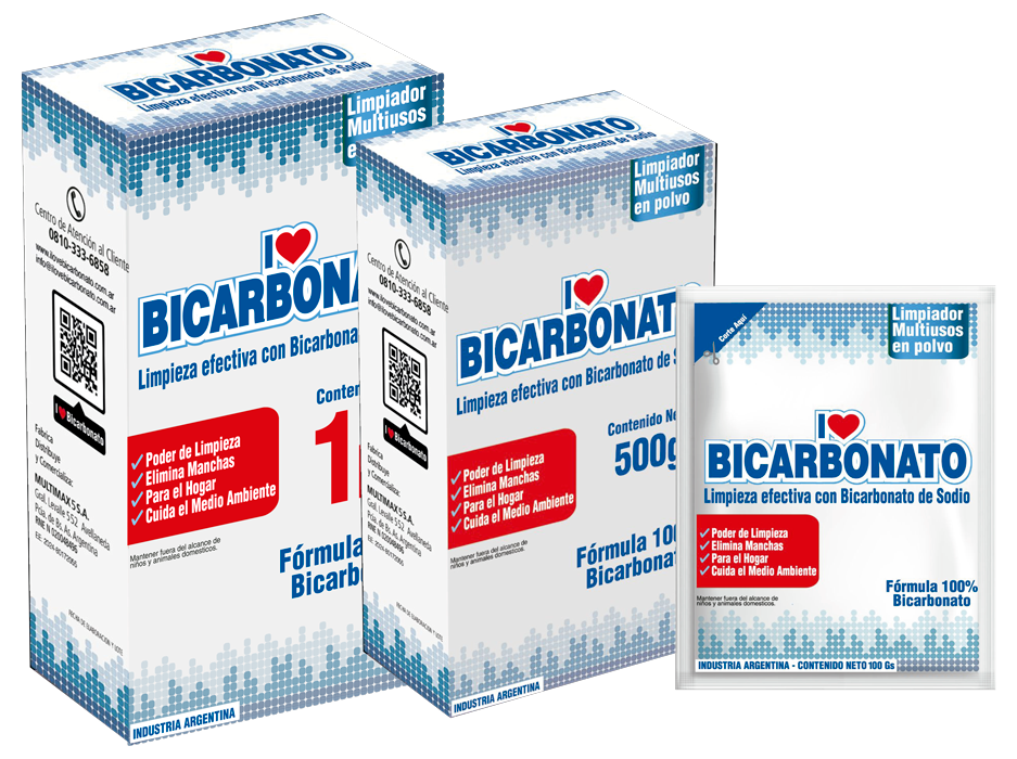Bicarbonato de sodio puro I LOVE BICARBONATO para limpieza multisuperficie.