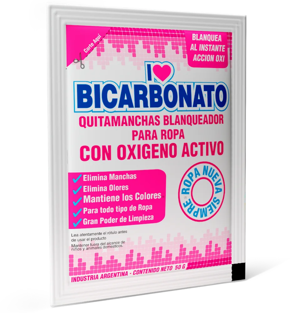 I LOVE BICARBONATO OXI para blanquear y quitar manchas de la ropa.